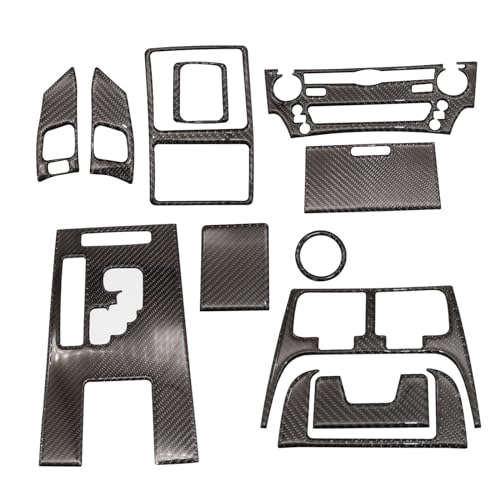 GXARTS 12Pcs Carbon Fiber Full Set Interior Decoration Trim Kit Compatible with Lexus IS250 Black 2006 2007 2008 2009 2010 2011 2012 - Image 1