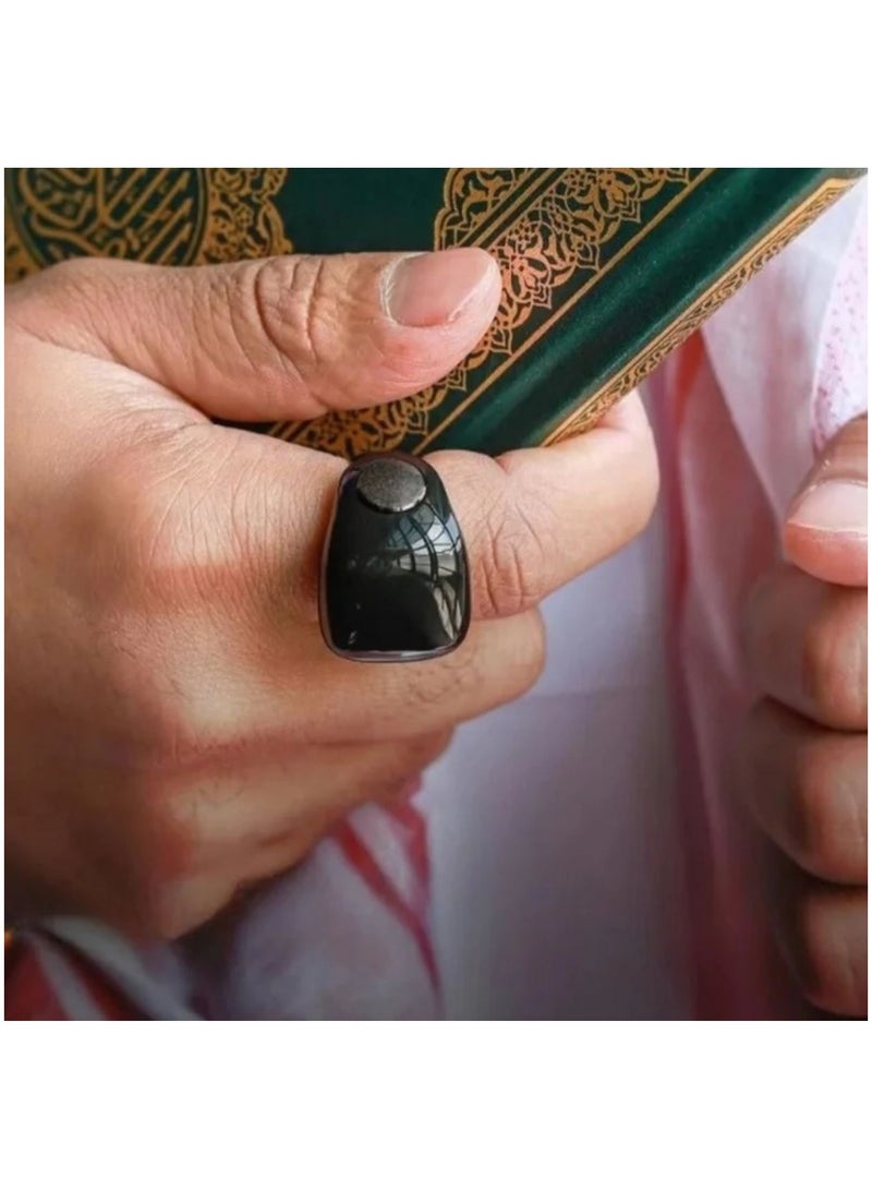 WESLAMIC Salam Smart Tasbih Ring – Counter up to 99999, Prayer Time Alerts, Tasbih Reminder, Long-Lasting Battery, Water & Dust Resistant - Large Size ( 22 mm + 20 mm ) - Image 4