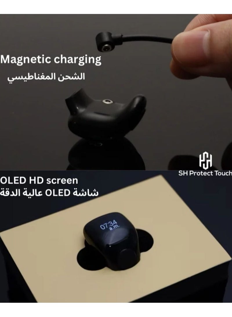 WESLAMIC Salam Smart Tasbih Ring – Counter up to 99999, Prayer Time Alerts, Tasbih Reminder, Long-Lasting Battery, Water & Dust Resistant - Large Size ( 22 mm + 20 mm ) - Image 5