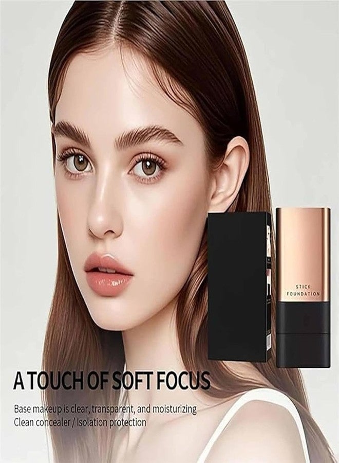 SARJAK 2 in 1 Luxury Anti-Wrinkle Foundation Stick, 20 g Korean Hydrating Lightweight Foundation Stick with Brush, Full Coverage, Moisturising, Double Head Solution, Natural Colour - Image 4