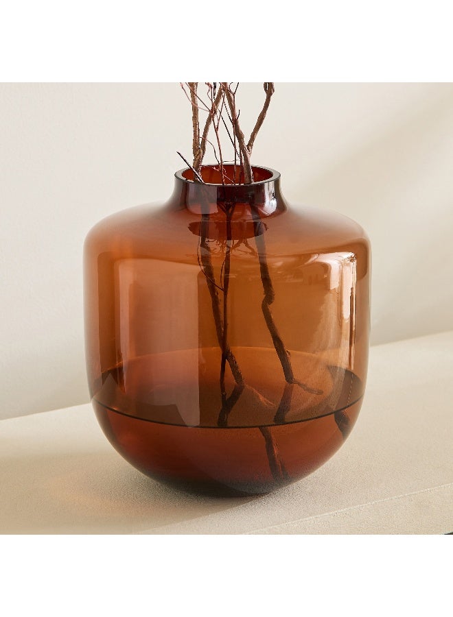 Home Box Pedro Decorative Heavy Glass Vase - 19.5x22 cm - Image 1