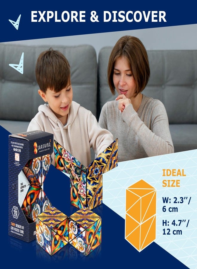 Shashibo ICOSA XL Magnetic Puzzle & Sensory Fidget Toy for Adults & Kids, Stress Relief Fidget Toy for Puzzle Enthusiasts, Cool Fidget Toys for Desk, Shape Shifting Sensory Toy, 200+ Possible Shapes - Image 4