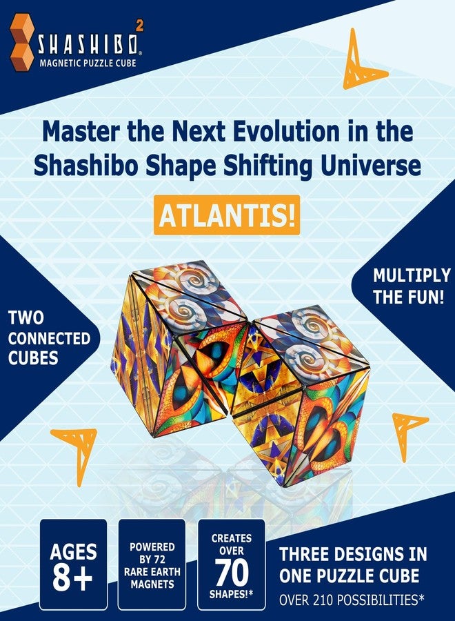 Shashibo ICOSA XL Magnetic Puzzle & Sensory Fidget Toy for Adults & Kids, Stress Relief Fidget Toy for Puzzle Enthusiasts, Cool Fidget Toys for Desk, Shape Shifting Sensory Toy, 200+ Possible Shapes - Image 2