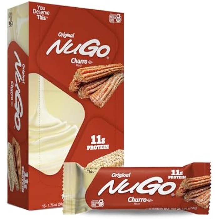 NuGo Protein Bar, Churro, 11g Protein, Gluten Free, 15 Count - Image 1