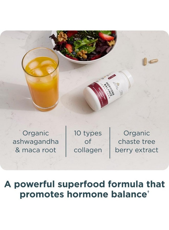 Ancient Nutrition مكمل توازن الهرمونات + الكولاجين من أنشينت نيوترشن، ببتيدات كولاجين مهدرجة، مكون رئيسي مثبت سريريًا لدعم توازن الهرمونات وزيادة الطاقة، 60 كبسولة - Image 3