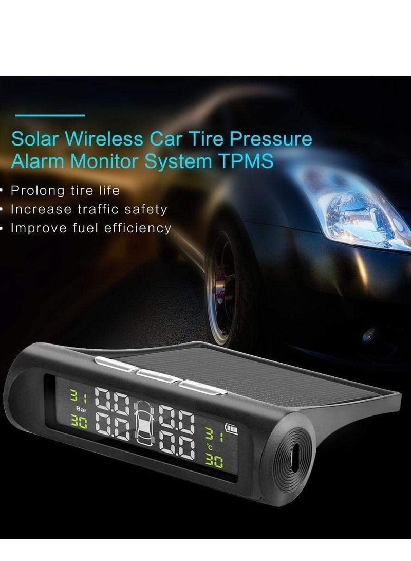 althiqahkey Solar Power Wireless LCD TPMS Tire Pressure Monitor System with 4 Sensors  - Image 3
