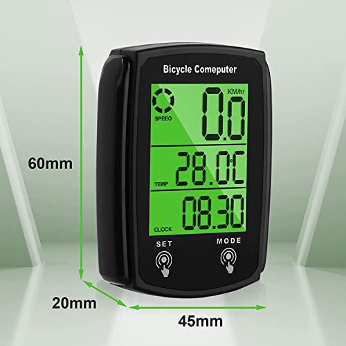 SHIVEXIM Bike Computer, Universal 19 Functions IP54 Waterproof Bicycle Speedometer Odometer, Cycling Computer with LCD Backlight Display Touch Screen, Automatic Start/Stop, for Cycling - Image 3