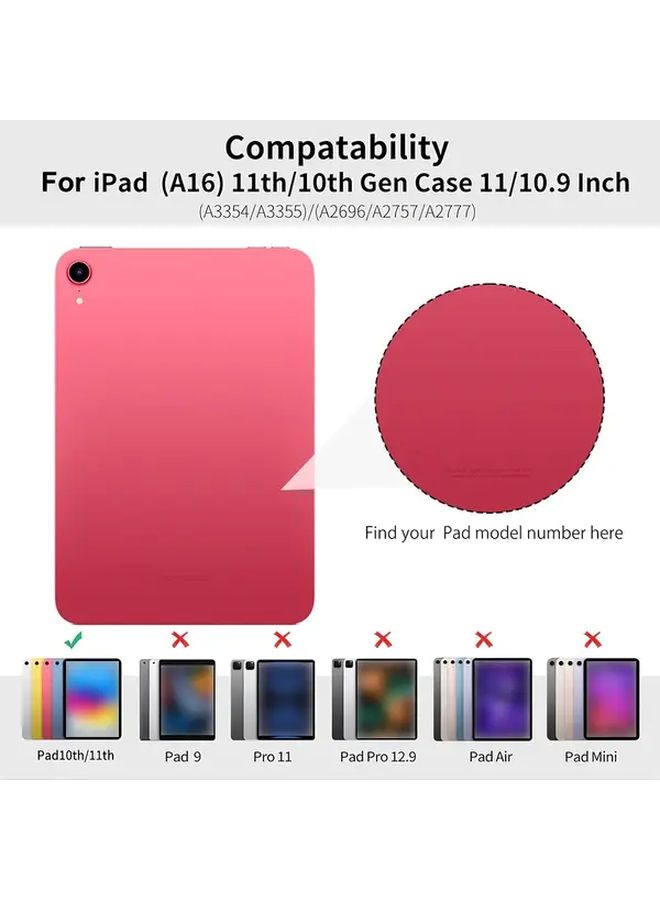 Navy Heavy Duty Smart Cover for iPad 11 2025 with Auto Wake Sleep Adjustable Stand Anti Slip Shockproof - Image 3