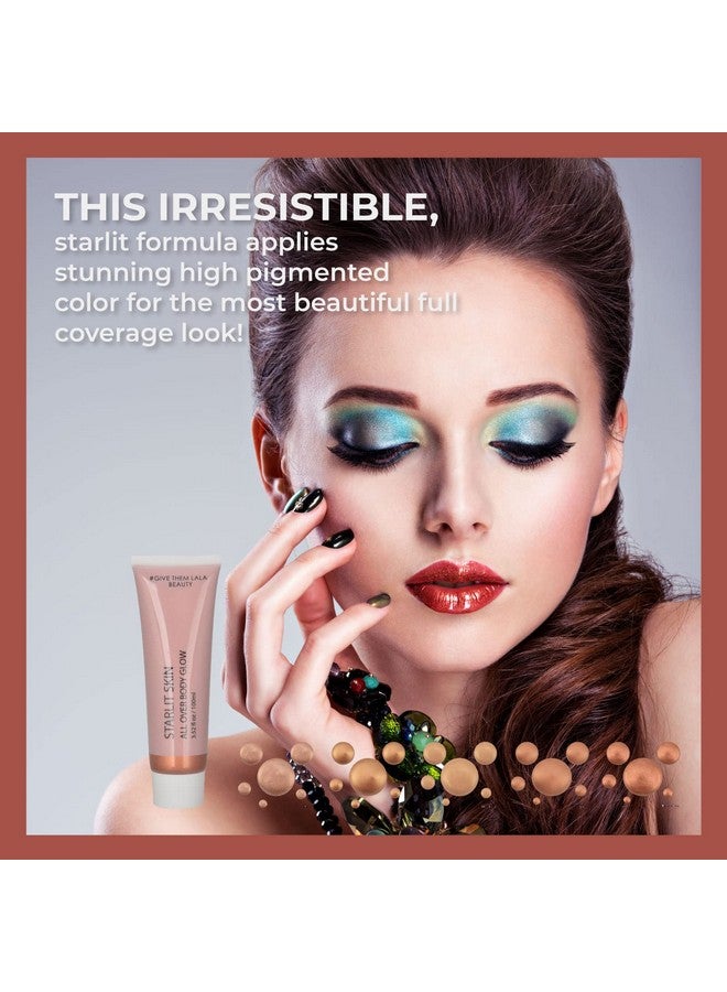 GIVE THEM LALA Beauty Starlit Skin Body Glow Highlighting Moisturizer | Smooth Nonstreaking Cream Creates An Airbrushed Illuminated Look (Full Moon) - Image 5
