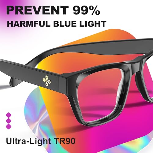 VISOONE Stylish Frame in Multiple Colors Blue Light Blocking Glasses for Men Women BONA - Image 4