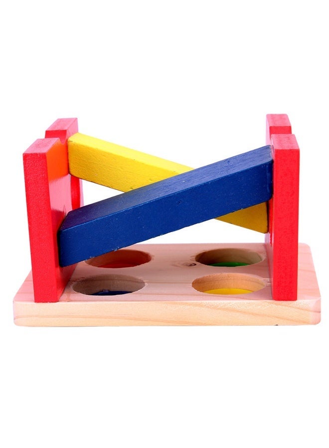 Fun Wooden Knock Balls Tables Educational Learning Toy - for Toddlers 1-3Y, Hand-Eye Coordination & Sensory Development Non-Slip Base Easy to Assemble  - Image 3