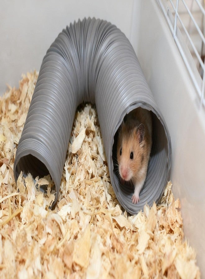 MUYG Hamster Fun Tunnels,Guinea Pigs Tunnel with,2Pcs Small Animal Folding Tube Guinea Pigs Training Hideout Tunnel 15 Pcs Pet Chew Toys for Chinchillas Rats Gerbils （Grey ） - Image 4