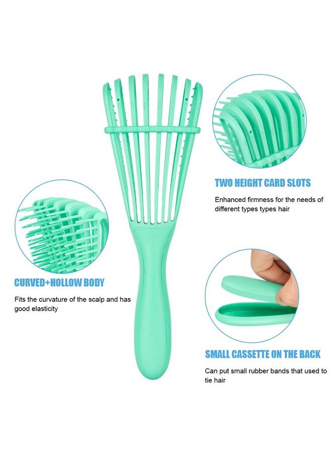 Emoly Detangling Brush For Natural Hairdetangler For America 3A To 4C Kinky Wavy Curly Coily Hair Detangle Easily With Wet/Dry (Green) - Image 5
