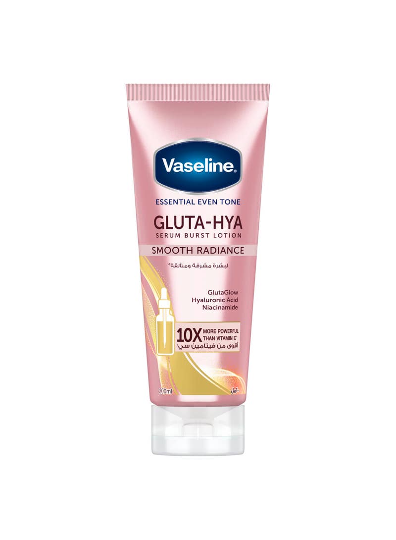 VASELINE Essential Even Tone Body Lotion, Smooth Radiance, Gluta-Hya Serum Burst, 200ml