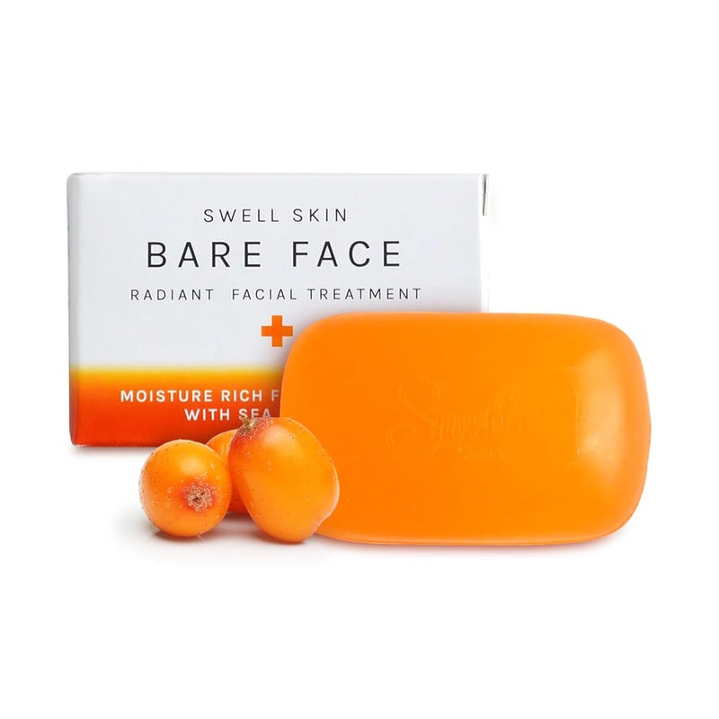 swell skin Bare Face MoistureRich GentleCleansing Bar Soap for All Skin Types Face Soap Enriched with Sea Buckthorn Seed Oil for Radiant EvenToned WellHydrated Skin 225oz Acne Soap Bar