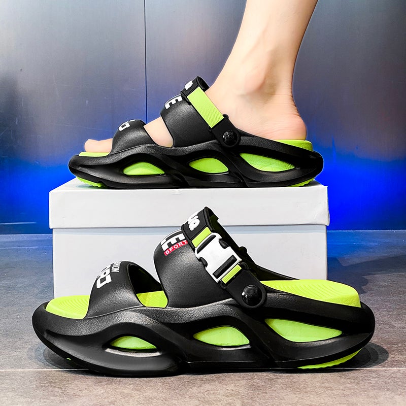Beach Shoes Men'S Summer Outdoor Wearing Internet Trendy Brand Shoes Sports Sandals For Boys Outdoor Dual-Purpose Thick Slippers - Image 3