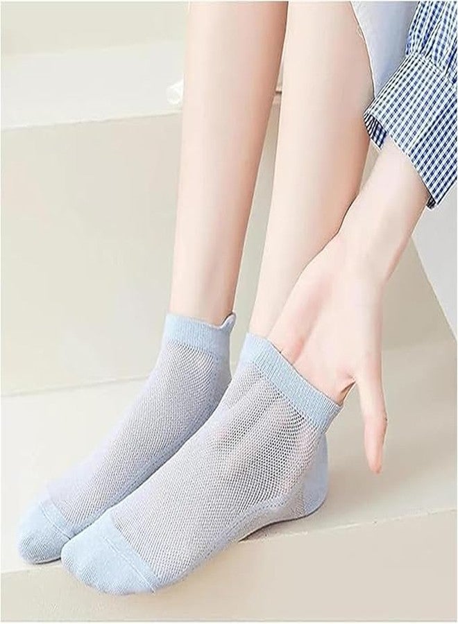 KRISHTI 6 Pairs Men's & Women’s Stockings Thin Breathable Mesh No-Show Ankle Socks, Odor-Resistant, Solid Color Casual Socks,Low-Cut Boat Socks, Suitable for Casual Sports And Everyday Wear.(6 Pair) - Image 5