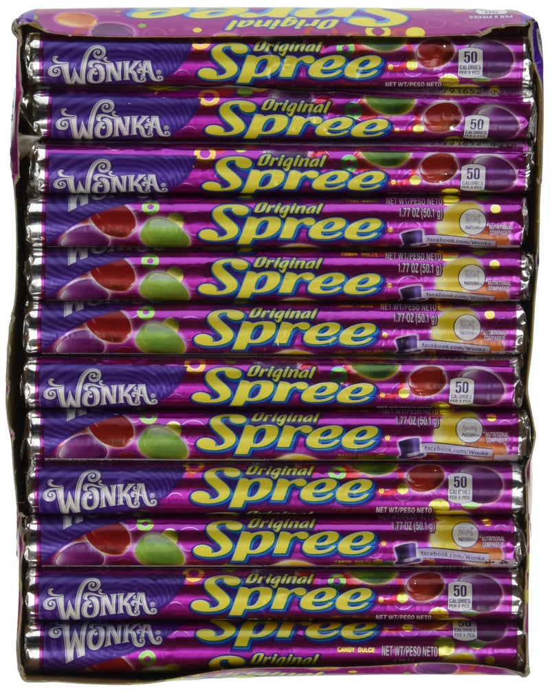 Spree Wonka Spree Original Hard Candy, 1.77 Ounce Rolls (Pack of 36) - Image 2