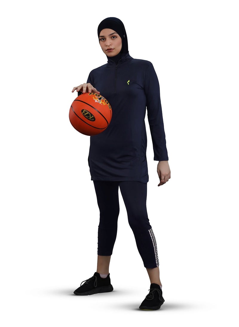 FLUSH Flush Womens Half Zipper lightweight Yoga Shirt With UV Sun Protection Pullover Long Sleeves Workout T-Shirt  - Image 2