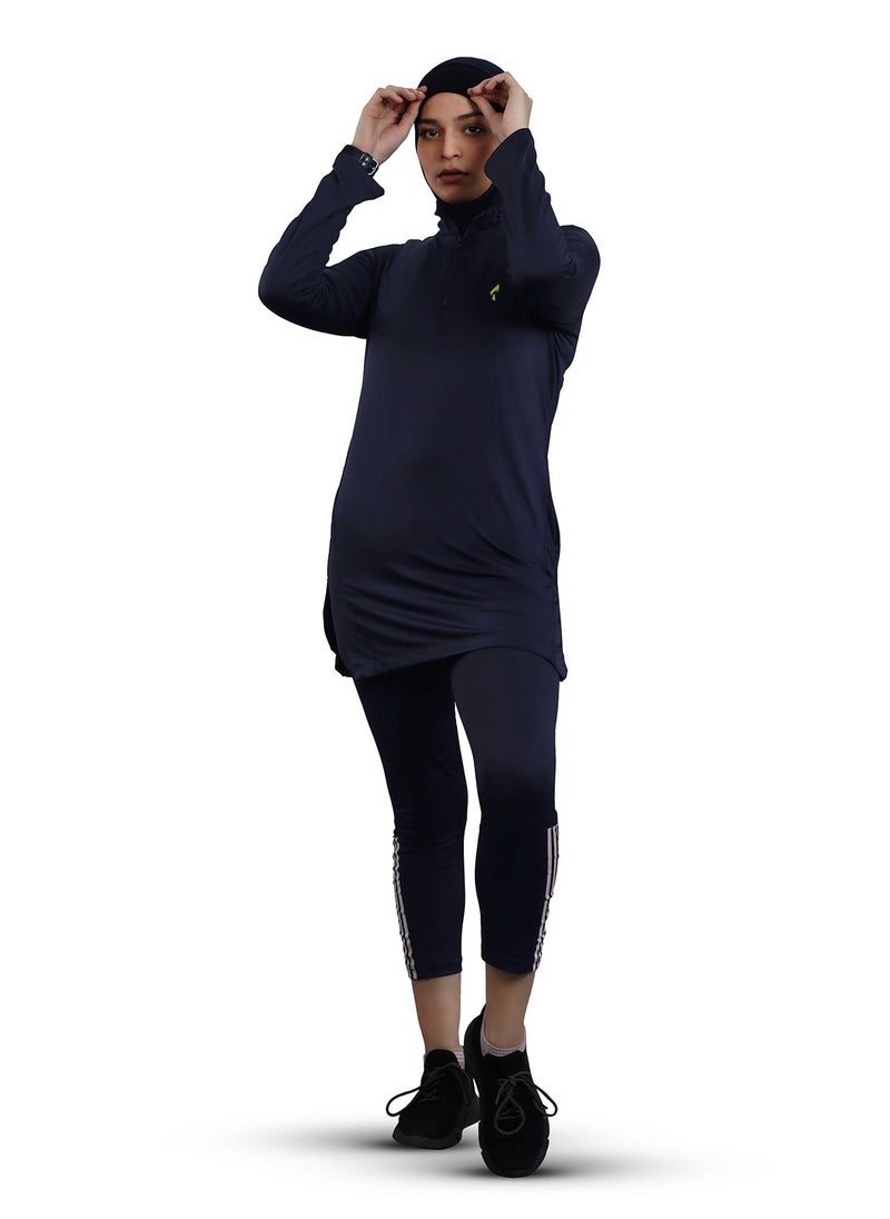 FLUSH Flush Womens Half Zipper lightweight Yoga Shirt With UV Sun Protection Pullover Long Sleeves Workout T-Shirt  - Image 1