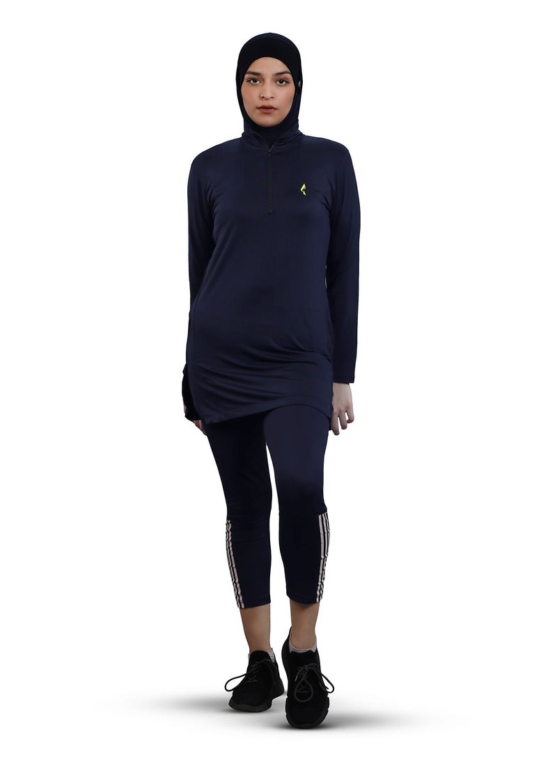 FLUSH Flush Womens Half Zipper lightweight Yoga Shirt With UV Sun Protection Pullover Long Sleeves Workout T-Shirt  - Image 3