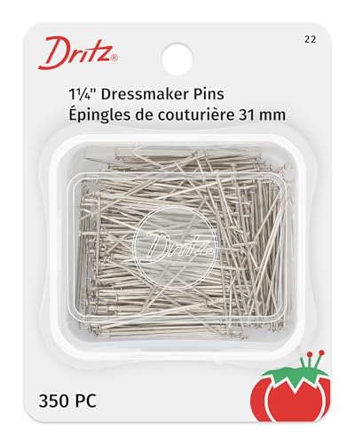 Dritz 22 Dressmaker Pins, 1-1/4-Inch (350-Count), Nickel - Image 1