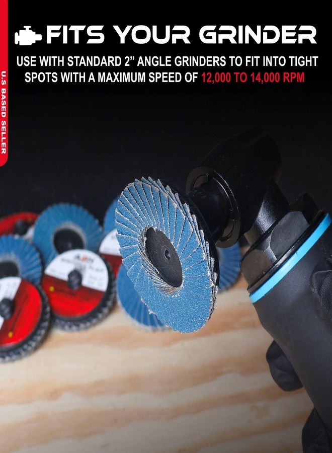 أبن مجموعة أقراص صنفرة ABN مقاس 2 بوصة - T27، حبيبات 120، مصنوعة من أكسيد الزركونيا عالي الكثافة، 10 قطع، وسادات صنفرة مستديرة بغطاء مسطح - Image 3