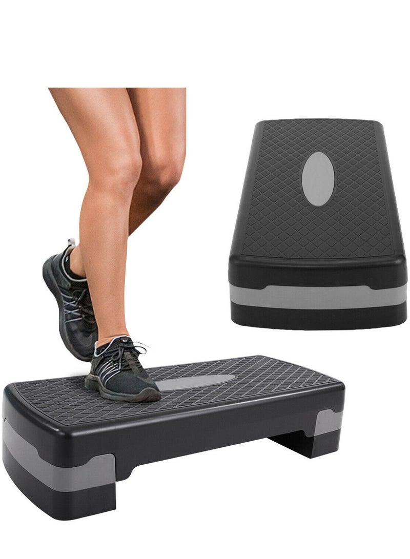 إستيب لوحة تمارين اللياقة البدنية قابلة للتعديل، 68×28 سم - أسودxرمادي - Image 3