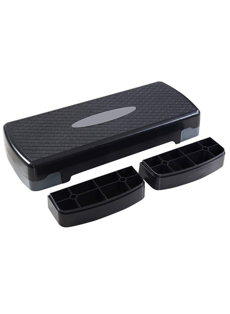 إستيب لوحة تمارين اللياقة البدنية قابلة للتعديل، 68×28 سم - أسودxرمادي - Image 5