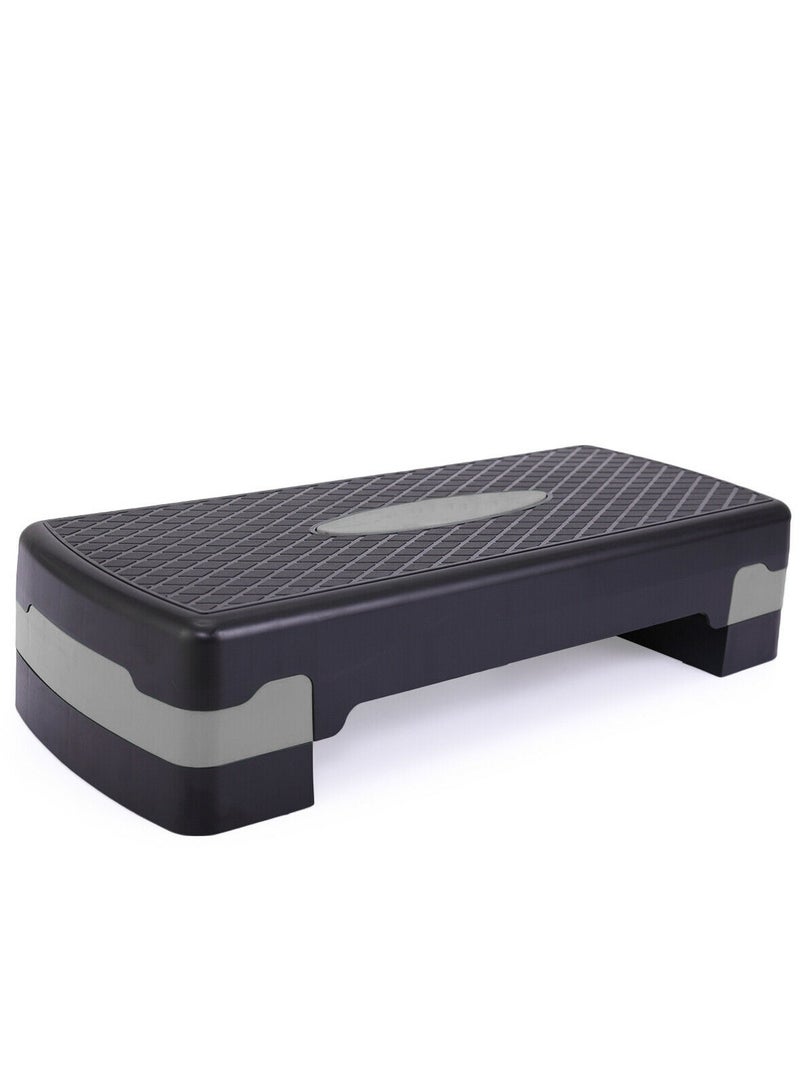 إستيب لوحة تمارين اللياقة البدنية قابلة للتعديل، 68×28 سم - أسودxرمادي - Image 2