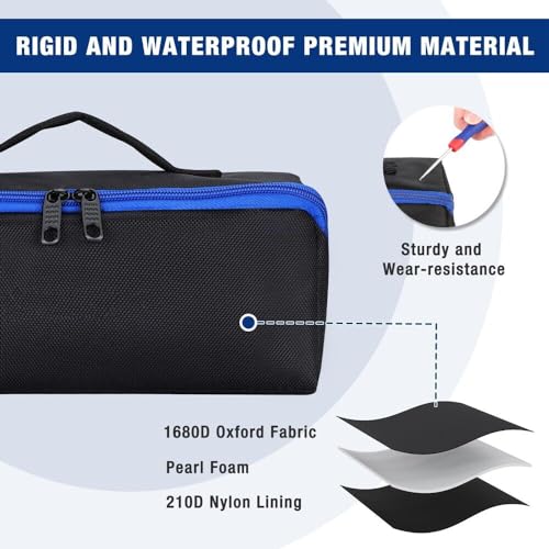 PAHAL Multipurpose Tool Case 10" Wide Mouth – Heavy Duty Tool Storage Bag with Large Opening Zipper, Portable Tool Kit Organizer for Electrician, Technician, Durable Carry Tool Bag – Black - Image 5