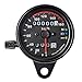 DKMOTORK 0021 KMH Diameter 256 Inches Mechanical Motorcycle Speedometer Dual Odometer Gauge with Led Backlight Neutral Headlight Turn Signal Indicator Stainless 12V Black - Image 2
