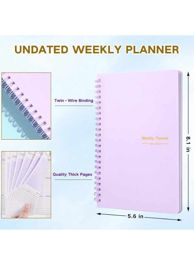 HPRT Undated Weekly Planner A5, 52-Week Spiral Goal Journal with To Do List, Habit Tracker & Daily Organizer for School, Work & Personal Productivity, (Purple) - Image 2