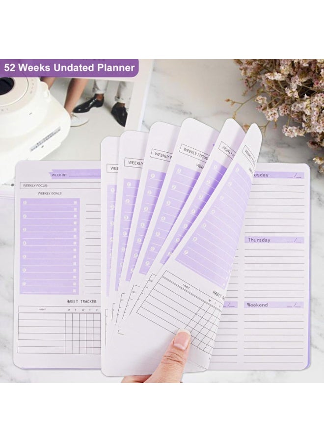 HPRT Undated Weekly Planner A5, 52-Week Spiral Goal Journal with To Do List, Habit Tracker & Daily Organizer for School, Work & Personal Productivity, (Purple) - Image 4