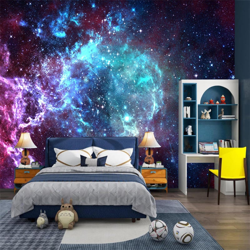 FLFK Walls Mural Peel and Stick Galaxy 787x593D Star Field in Space a Nebulae SelfAdhesive Wallpaper Large Poster Painting Wall Sticker for Kids Bedroom Decor - Image 2