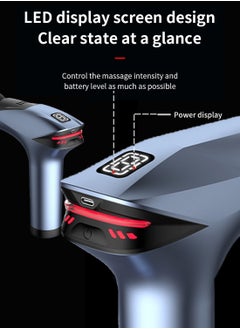 EqiEch Fascia Gun Set, Professional Deep Percussion Massage Gun Ultra Quiet Handheld Deep Tissue Muscle Massager with 8 Speeds and 6 Massage Heads  - Image 3
