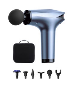 EqiEch Fascia Gun Set, Professional Deep Percussion Massage Gun Ultra Quiet Handheld Deep Tissue Muscle Massager with 8 Speeds and 6 Massage Heads  - Image 1