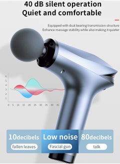 EqiEch Fascia Gun Set, Professional Deep Percussion Massage Gun Ultra Quiet Handheld Deep Tissue Muscle Massager with 8 Speeds and 6 Massage Heads  - Image 5