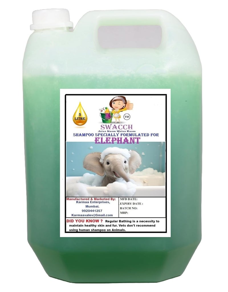 Swacch Shampoo Specially Formulated for Elephant 5 Litre Neem Alovera - Image 1