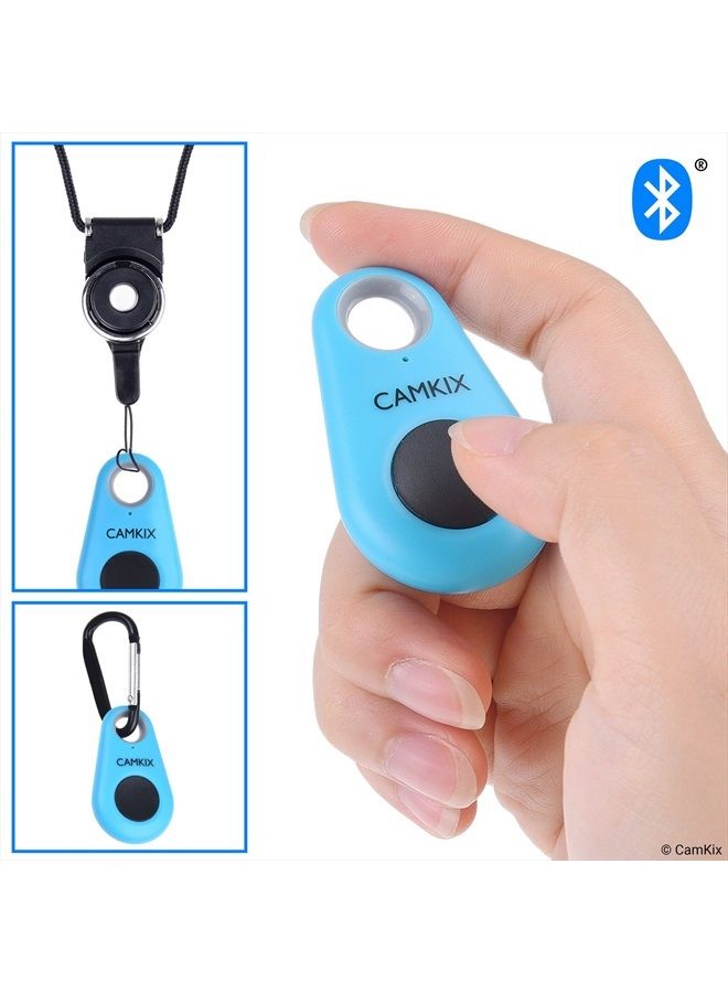 CamKix Camera Shutter Remote Control with Bluetooth Wireless Technology - Drop Style - Compatible with iPhone/Android - One Button Control - Carabiner and Lanyard with Detachable Ring Included - Image 2