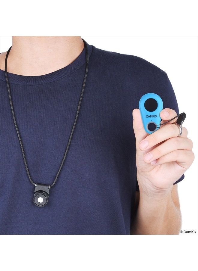 CamKix Camera Shutter Remote Control with Bluetooth Wireless Technology - Drop Style - Compatible with iPhone/Android - One Button Control - Carabiner and Lanyard with Detachable Ring Included - Image 4