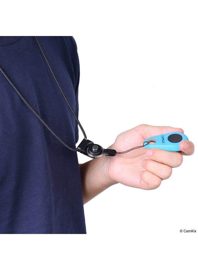 CamKix Camera Shutter Remote Control with Bluetooth Wireless Technology - Drop Style - Compatible with iPhone/Android - One Button Control - Carabiner and Lanyard with Detachable Ring Included - Image 3