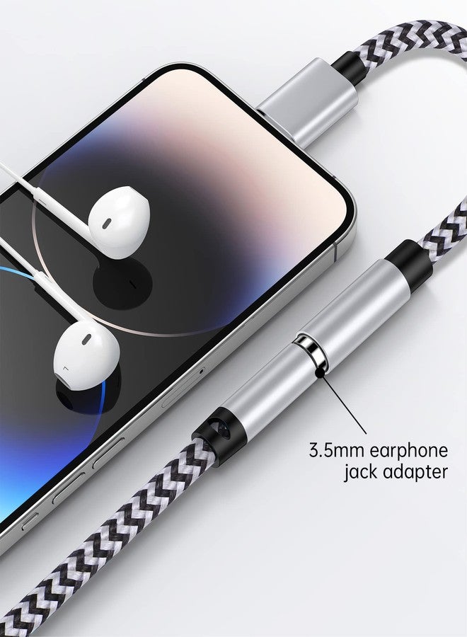 Haoano 3.5mm to Lightning Adapter, Apple Dongle Jack Converter for Aux Cable Wire [Mfi Certified]2pack Male to Female Headphones/Earbuds Ox Connector for iPhone 14 Pro Max 13 12 11 XR XS SE 8 Plus iPad iPod - Image 2