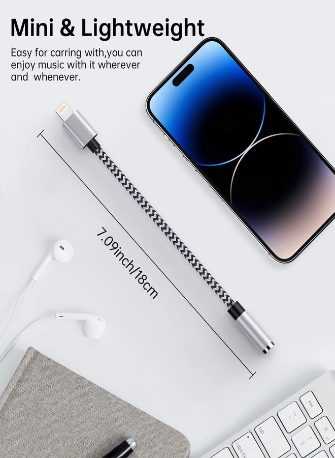 Haoano 3.5mm to Lightning Adapter, Apple Dongle Jack Converter for Aux Cable Wire [Mfi Certified]2pack Male to Female Headphones/Earbuds Ox Connector for iPhone 14 Pro Max 13 12 11 XR XS SE 8 Plus iPad iPod - Image 5