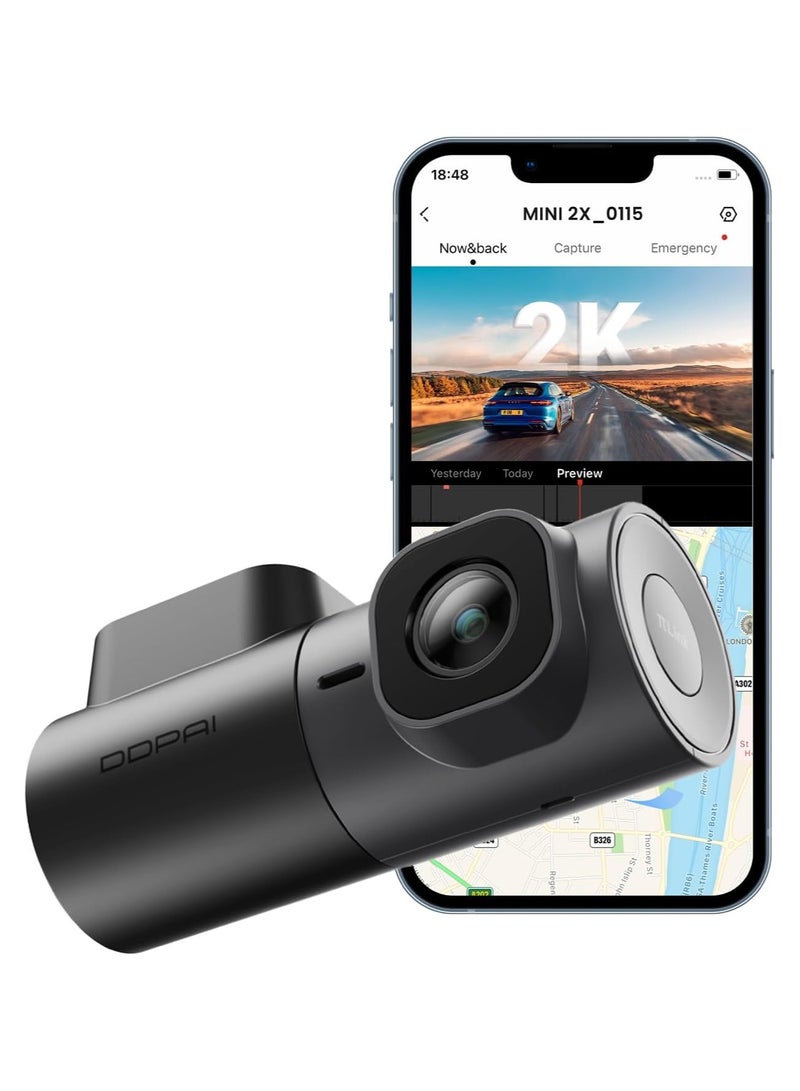 DDPAI 2K Dash Cam for Cars Front, 1440P Dashcam Car Dash Camera 360° Rotatable with Night Vision 24H Parking Monitor 5G Wifi G-Sensor ADAS Loop Recording App Control Max Support 256G, MINI2X - Image 1
