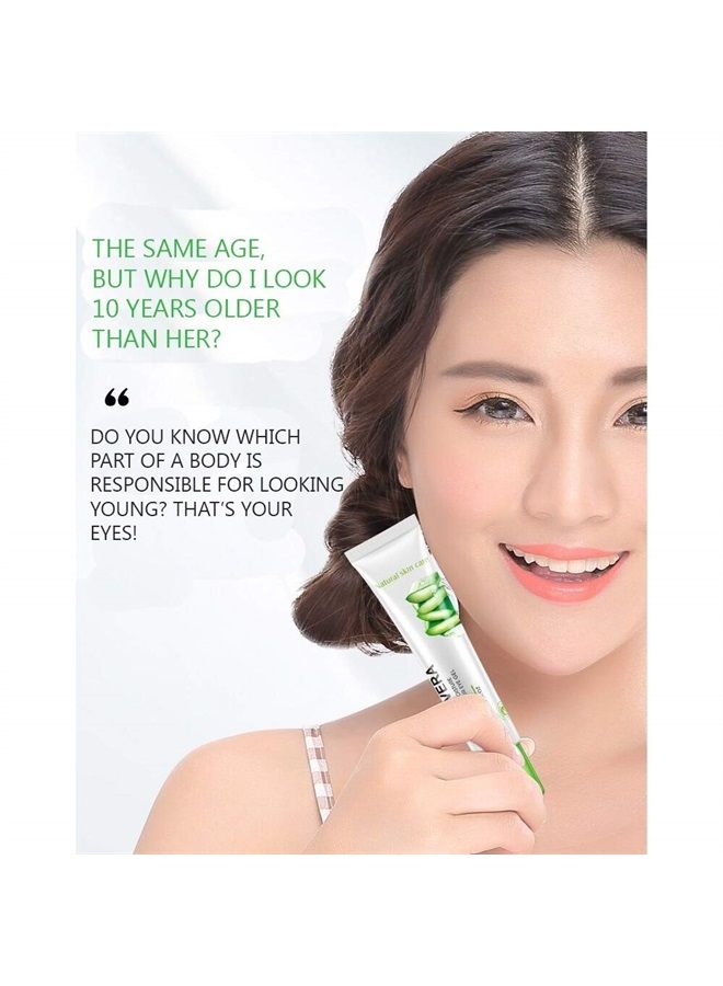 BIOAQUA Aloe Vera hydrating Eye Gel Cream Reduces Dark Circles Moisturizes No Eyes Bags Guaranteed 20g - Image 2