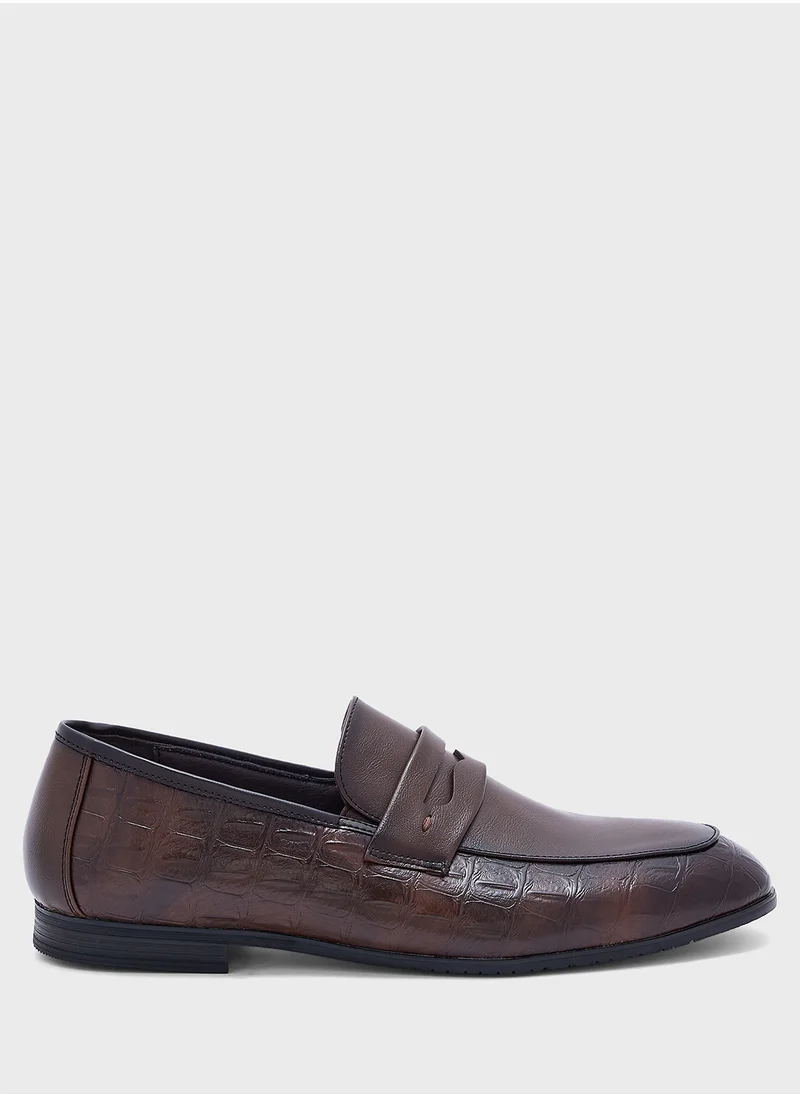 Robert Wood Textured Look Formal Slip Ons