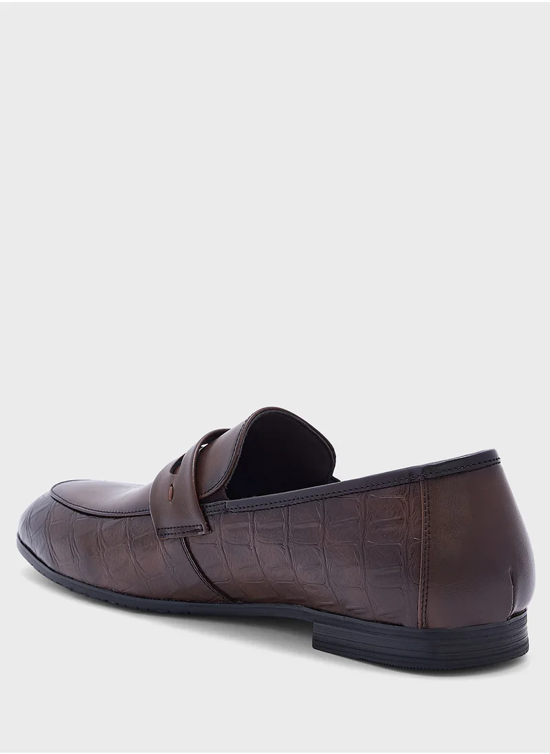 Robert Wood Textured Look Formal Slip Ons