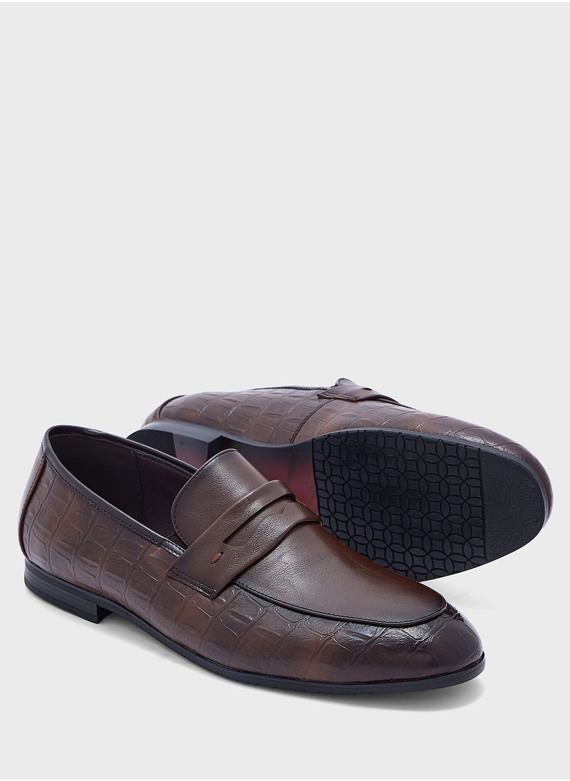 Robert Wood Textured Look Formal Slip Ons  - Image 3