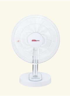 Electro General Electro General Table Fan Model FTB-W633 - 16-Inch (40cm) Size - Full Copper Motor (74*18mm) - Five Durable AS Blades - 3 Speed Settings - One-Hour Timer - Sleek Design in White and Gray - Without Remote Control  - Image 2